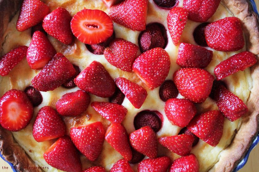 semolina and strawberry tart